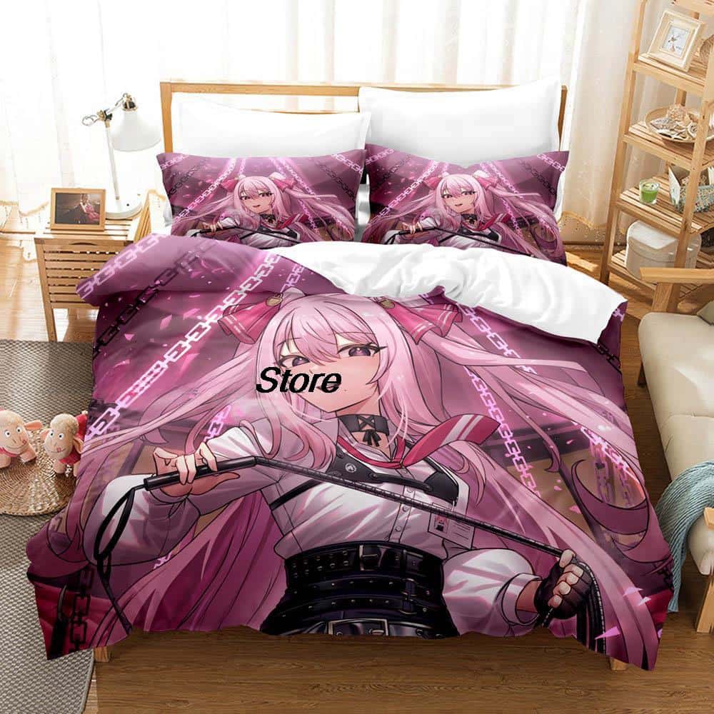 Game Goddess Of Victory: Nikke Bedding Set Single Twin Full Queen King Size Bed Set Adult Kid Bedroom Duvet Cover Sets 3D Anime