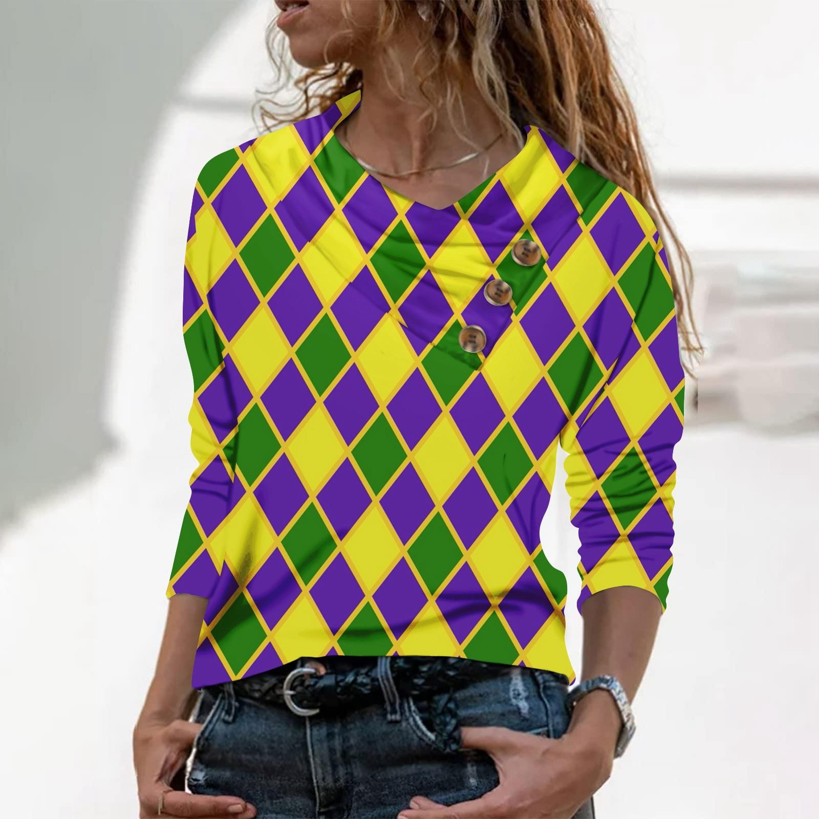 

Женская повседневная рубашка с длинными рукавами и V-образным вырезом на пуговицах с модной футболкой с принтом XL жёлтый