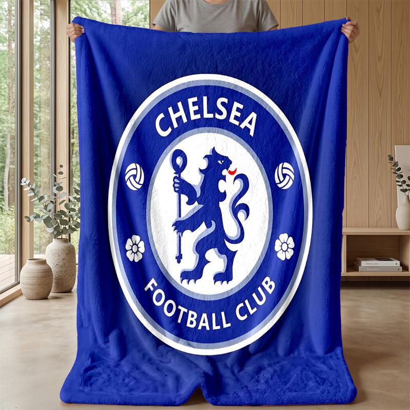 Chelsea FC Theme Blanket Soft Flannel Fleece Blanket Warm Lightweight Throw Blanket for Home Sofa Bed
