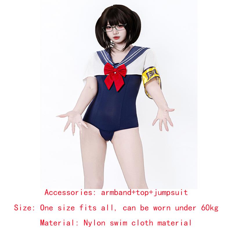 

Anime Japanese style swimsuit retro school swimsuit anime COSPLAY suit sexy and pure dress Halloween carnival gift One Size