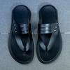 Eleganti Pantofole da Uomo in Pelle Suola Antiscivolo Mezza Ciabatta Comode Scarpe Estive Passeggiata Tempo Libero Uomo Sandali Bassi Infradito