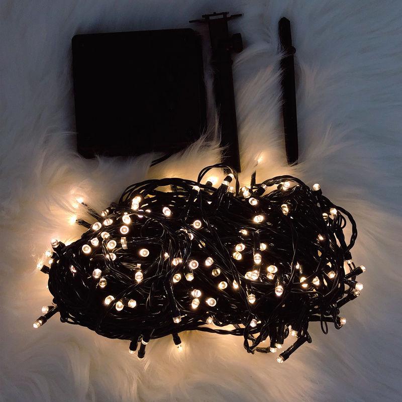 Outdoor LED Solar Starry Sky String Lights for Garden, Courtyard, and Street Decor - Colorful Flashing Lights