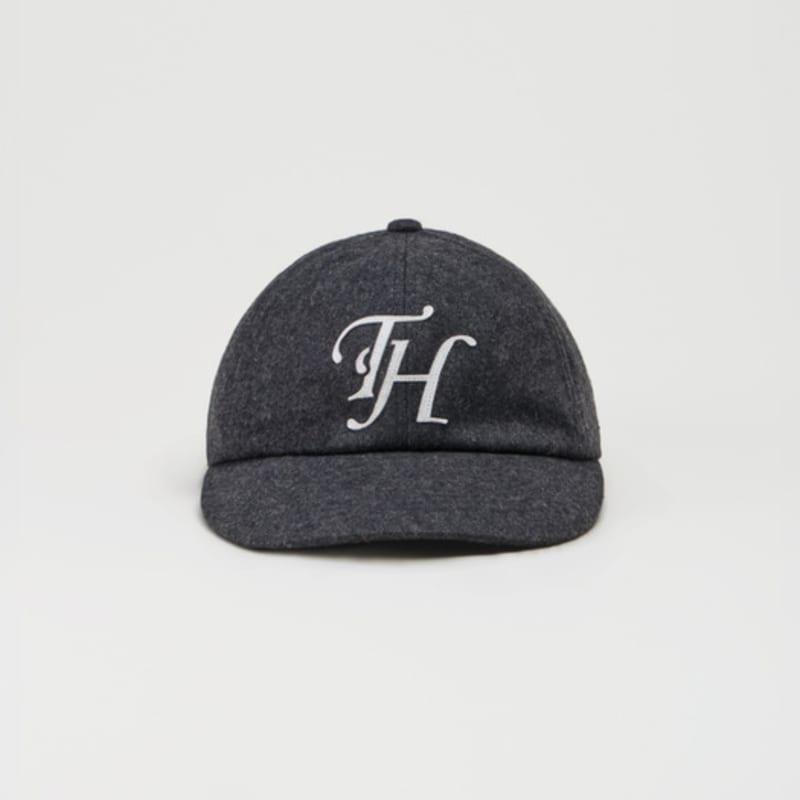 TRAFFIC HARMONY WOOL BLEND TH APPLIQUE LOGO DEEP-FIT 6-PANEL cap_GRAY