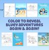 Bluey Aqua Includes 4 Reusable Pages of Water Art Water Color with Water Water Reveal Activity Paint Art, & Pen, Book, Book,