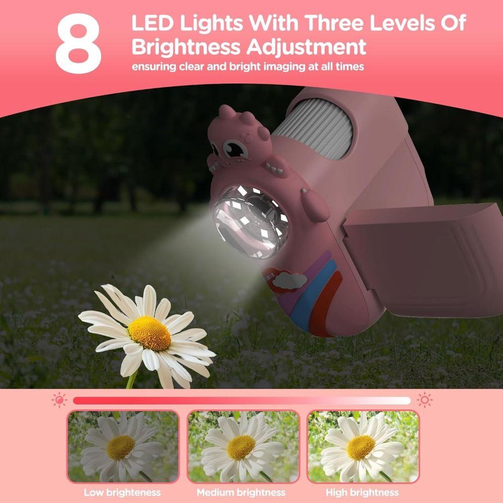 Taschenmikroskop 2 mit 8 einstellbaren LED-Leuchten