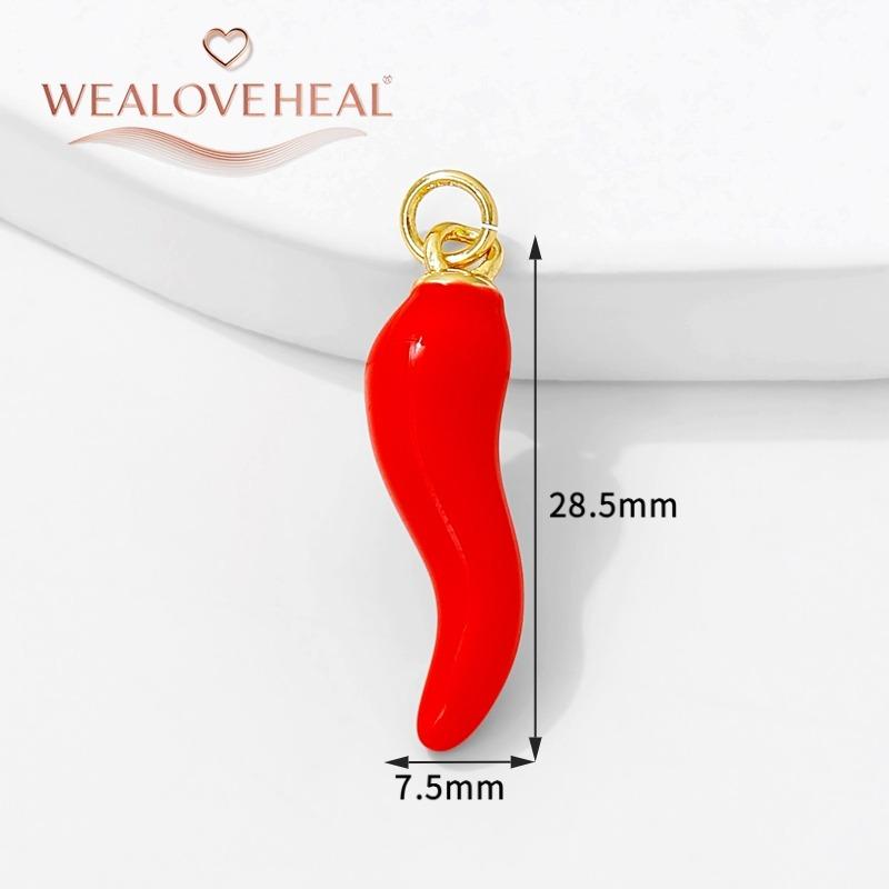 18K Gold Plated Brass Metal Cubic Zirconia Sun / Cross / Horseshoe / Chili Pepper / Wings Pendants Charms For Jewelry Making