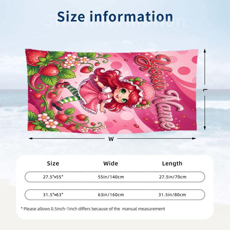 Fantasy Magic Theme Beach Towel Personalized Custom Name & Text Soft Quick Dry Beach Towel for Swimming Travel