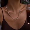 Design Elegant and Elegant 18K Gold, Freshwater Pearl Necklace Versatile Jewelry