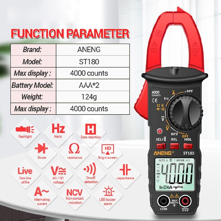 AC/DC Digital Clamp Meter T-RMS 6000 Counts, Multimeter Voltage Tester Auto-rang