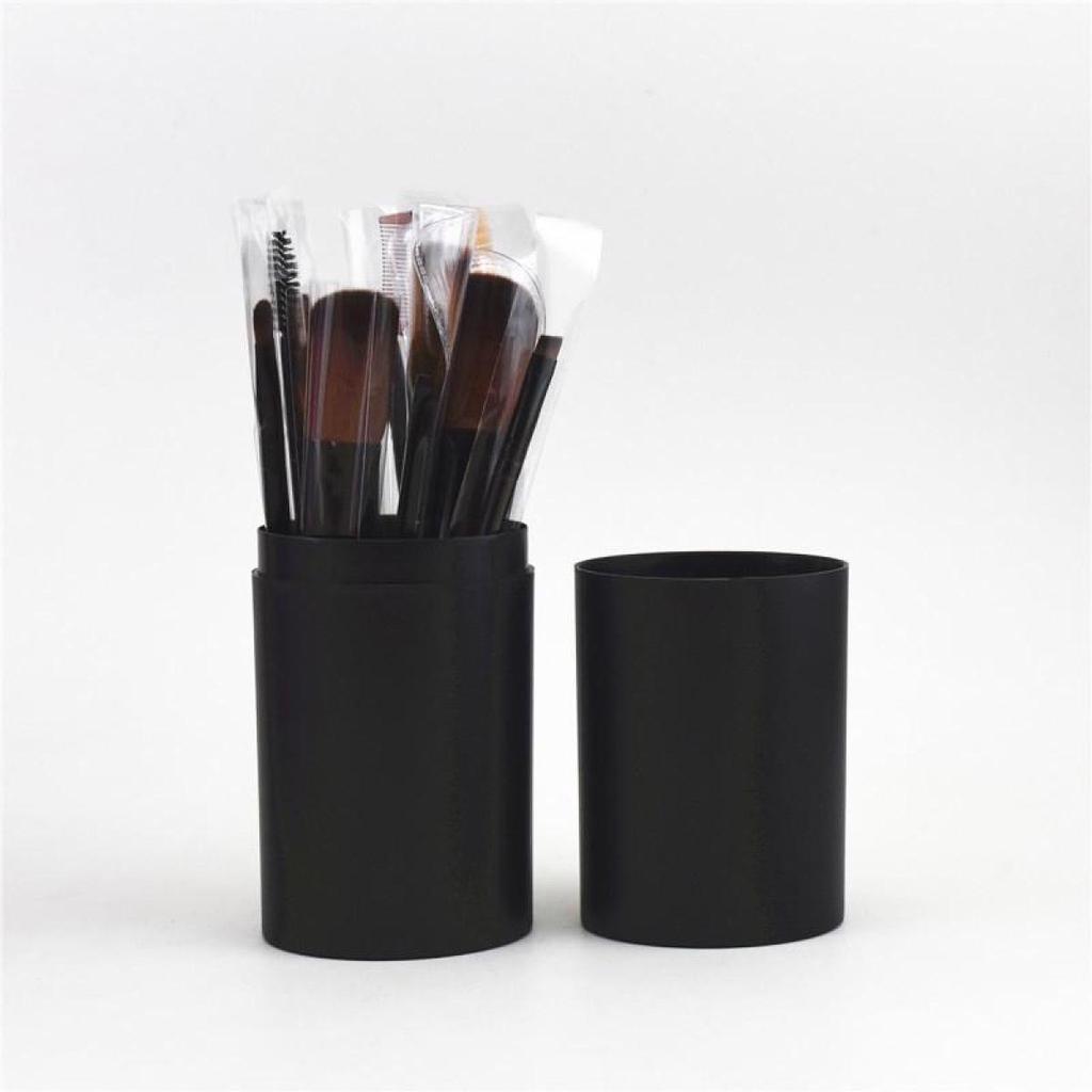 Women Beauty Concealer Eyebrow Eyeliner Lip Cosmetics Makeup Brush Set+Brush Tube Brush Tool