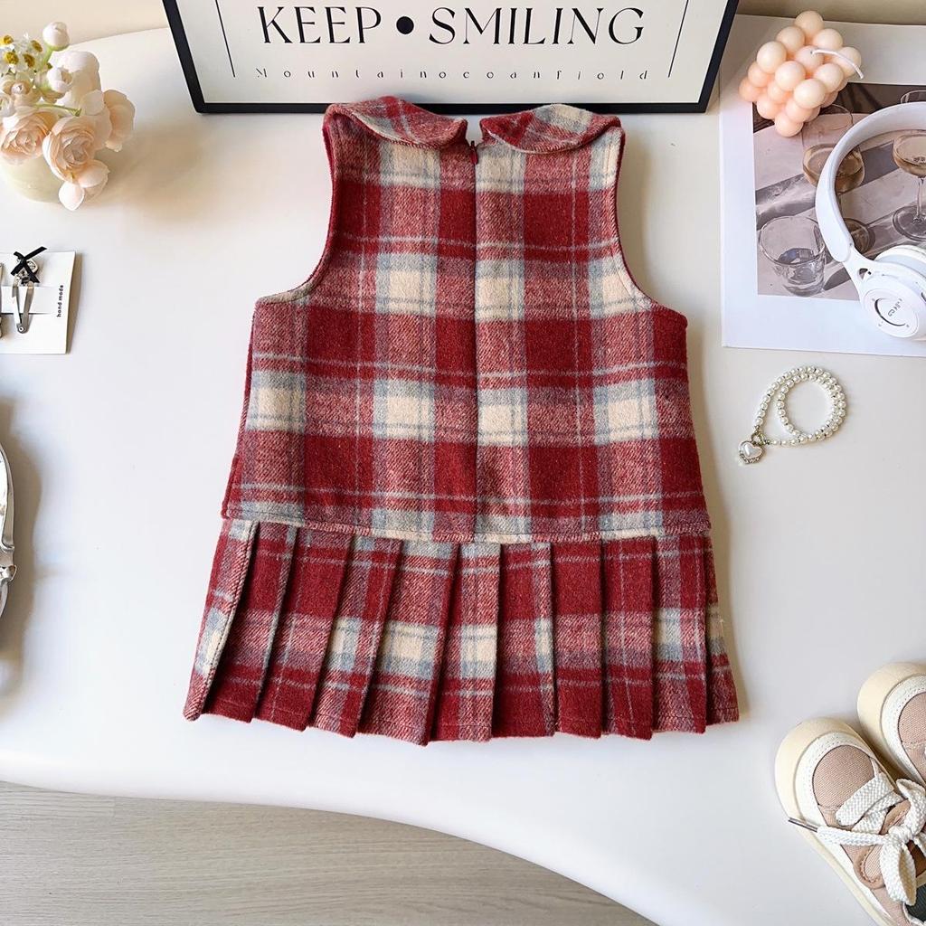 Winter Princess Sleeveless Dress - Fleece Lined, Thickened, Fashionable Baby Girl Vest Style AWA761