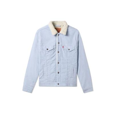 Levis Faux Shearling Warm Denim Jacket Winter Fleece Coat Women Jackets Light-Blue 36137-0047