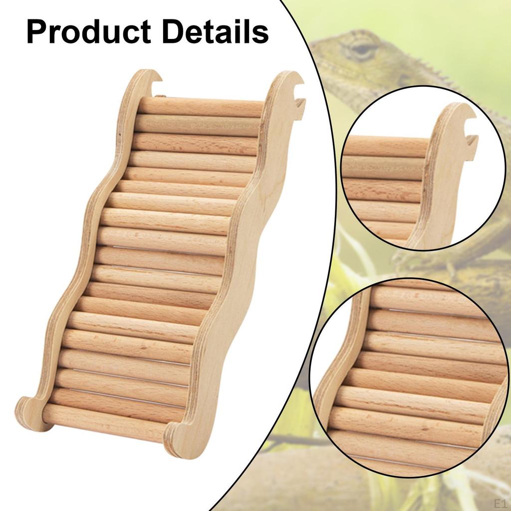Hamster Climbing Ladder Wooden Smooth Exercise Equipment Funny Portable Wavy Bridge Toy for