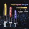 2PCS Universal LED Motorcycle Turn Signals - 12V IP68 Waterproof Amber Flasher Indicator Rear Lights