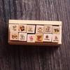 12pcs/Set Vintage Weather Diary Stamps DIY Wooden Assorted Stamps for Scrapbooking Stationery School Supplies