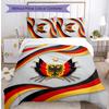 Set Biancheria da Letto Stampata Calcio Belgio 3 Pezzi Copriletto Traspirante Accogliente come Regalo per Inaugurazione Casa o Festa