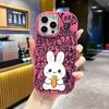 Phone Case: 2D Flat Design Suitable for iPhone 18 17 16 15 14 13 Pro, Couple Style, Little White Rabbit, Christmas and Halloween Gifts