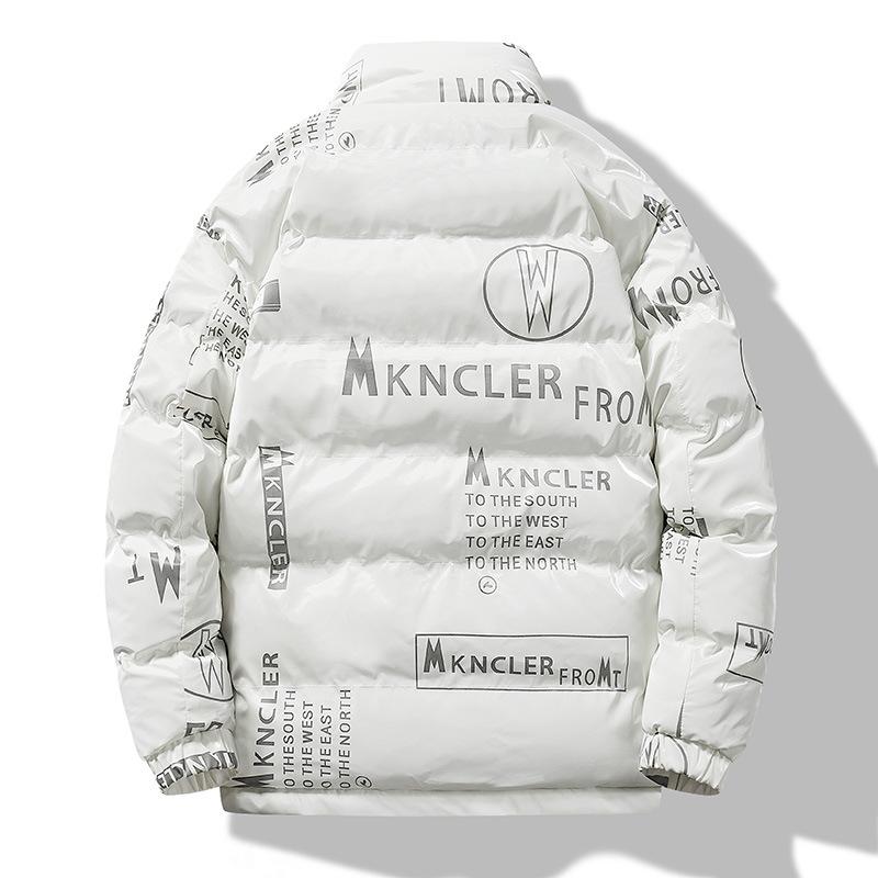Bedruckter Mantel Winter Baumwollgepolsterte Jacke Warmer Kragen Baumwollgepolsterte Jacke für gutaussehende Männer