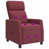 Massage Recliner Wine Red Fabric