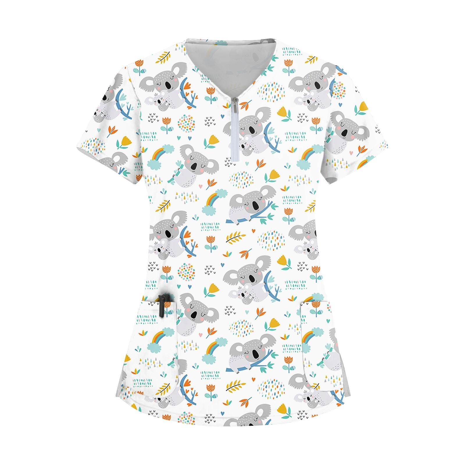 

Женский модный повседневный топ с воротником-молнией и мелкими животными принтами XXL