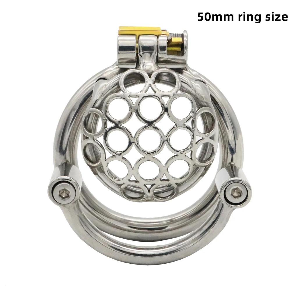 Design Prevent Escape Super Small Chastity Device,MINI protiskluzová nerezová klec na penis, kroužkový zámek na penis, pás cudnosti, erotická hračka
