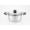 Yoshikawa Integrate Tsubame-Sanjo 22cm 4.5L Double-Handled Pot with Lid, Induction and Direct Heat Compatible, Made in Japan, SJ3396