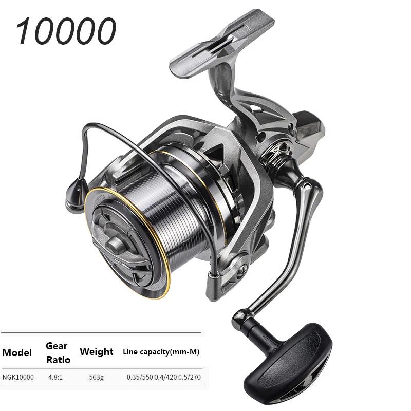 Big Spinning Fishing Reel 8000-14000 9000 10000 12000 Max Drag 20KG Sea Reel  Free Line Saltwater Freshwater Fish Pesca