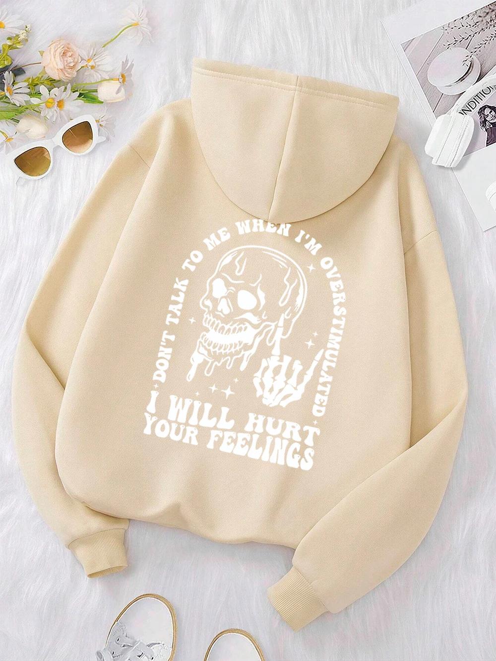 

I Will Hurt Your Feelings Funny Lettering Pattern Hoodie Women s Casual Street Sweatshirt Hip Hoodie Pullover Clothing Graphic S