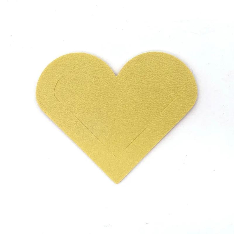 Heart Shaped PU Leather Bookmark Colorful Double Sided Tablet Gift for Book Lovers Readers and Diary Lovers