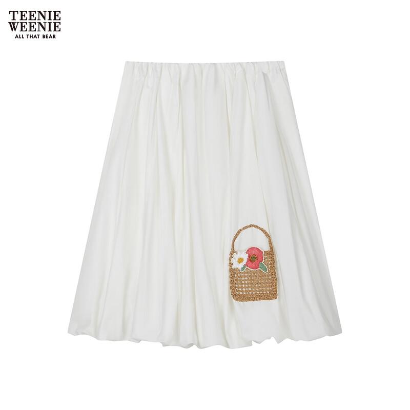 Teenie Weenie Women s Cartoon Bear Long Skirt XL белый