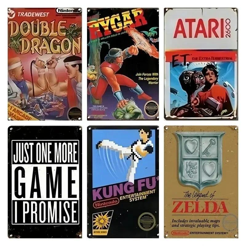 

Классический игровой постер в стиле ретро, ​​металлическая пластина, жестяная вывеска, винтажная геймерская комната, художественная наклейка, Декор, табличка, индивидуальное украшение в виде пещеры для человека 20x30cm