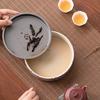 Tea Tray Ceramic Blue and White Entwined Flower Pattern Water Storage Tray Pot Construction Water Tray Dry Soaking Table
