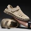 Summer Sandals Brand Hollowed Out Men's Breathable Beach Shoes Fashionable Men's Hand Sewn Comfortable Soft Soled Casual Shoes