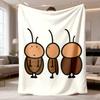 2026 Latest Flannel Blanket Cozy Cockroach Cartoon Throw Blanket Soft, Warm & Reversible for All Seasons Perfect for Naps, Home, Office, Dorms, Travel