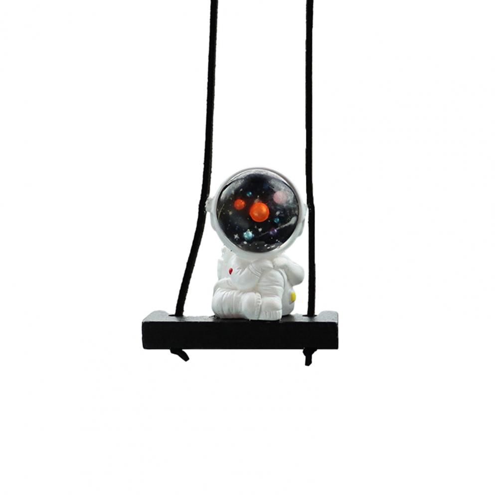 Gilrls Car Pendant Cute Astronaut Swing Auto Rearview Mirror Hanging Ornaments Interior Decoraction Spaceman Hanging Decoration