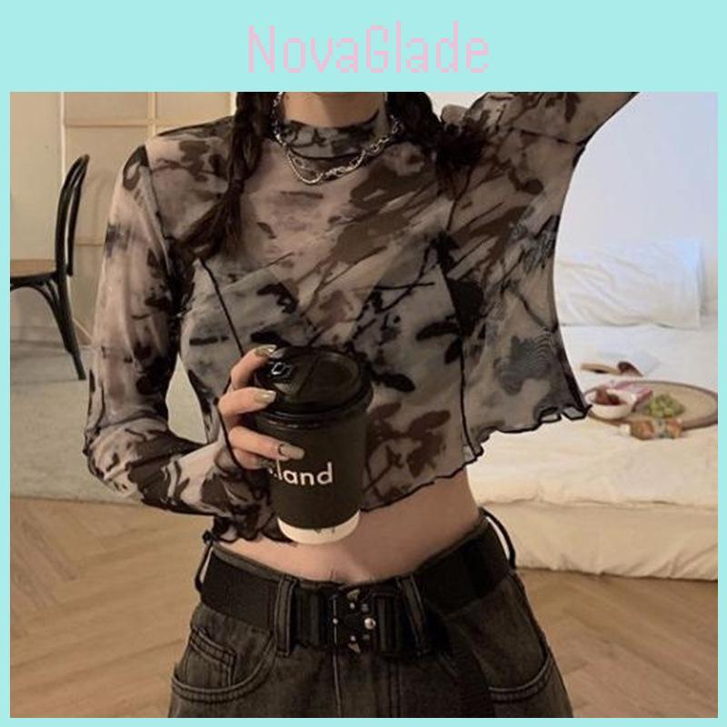 T Shirt Short Sleeve Polyester Print Dyeing Slim Fit For Women