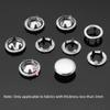 100Pcs Metal Buttons Prong Snap Fasteners Tool Thickened Snap Press Button Studs Kits  Shoes