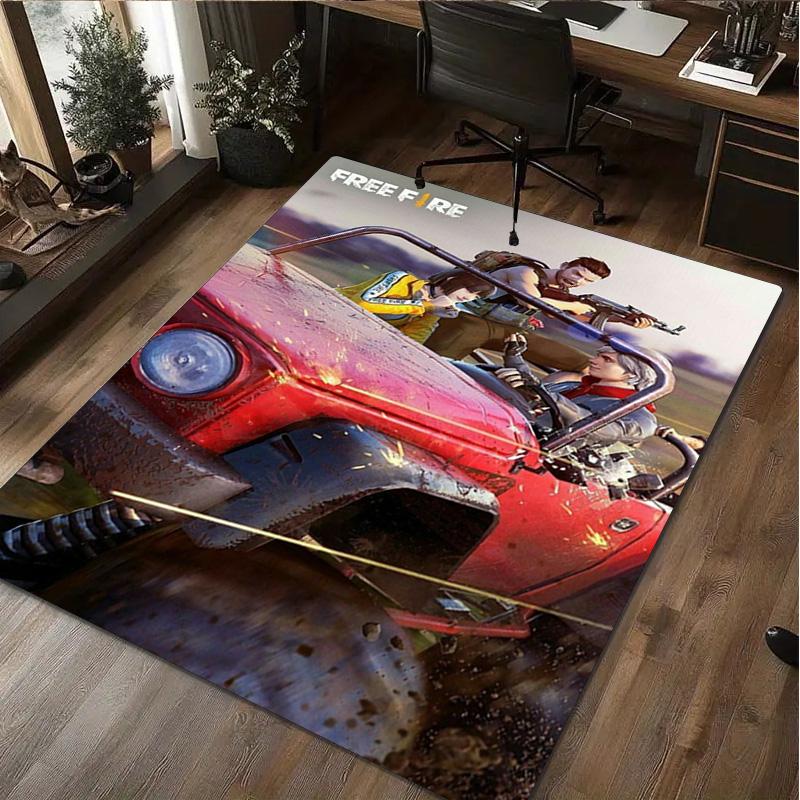 

Free Fire Rug - Home carpet Office Decorative Carpet For Living Room Bedroom Door Mat Floor Rug Computer Chair Area Rug 40x60cm( 15x23in )