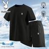 PLAYBOY Men's Summer Ice Silk Breathable T-shirt & Shorts Set