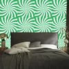 Hippie Green Background Wallpaper for Living Room and Bedroom 50x1000