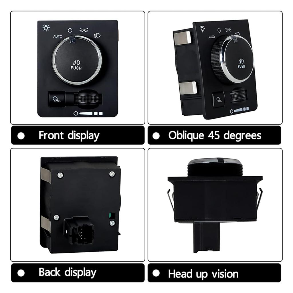 Headlight Switch Replacement for 2013 2014 2015 2016 2017 2018 2019 2020 2021 Ram 1500 2500 3500 4500 5500 68146507AA 68189154AA