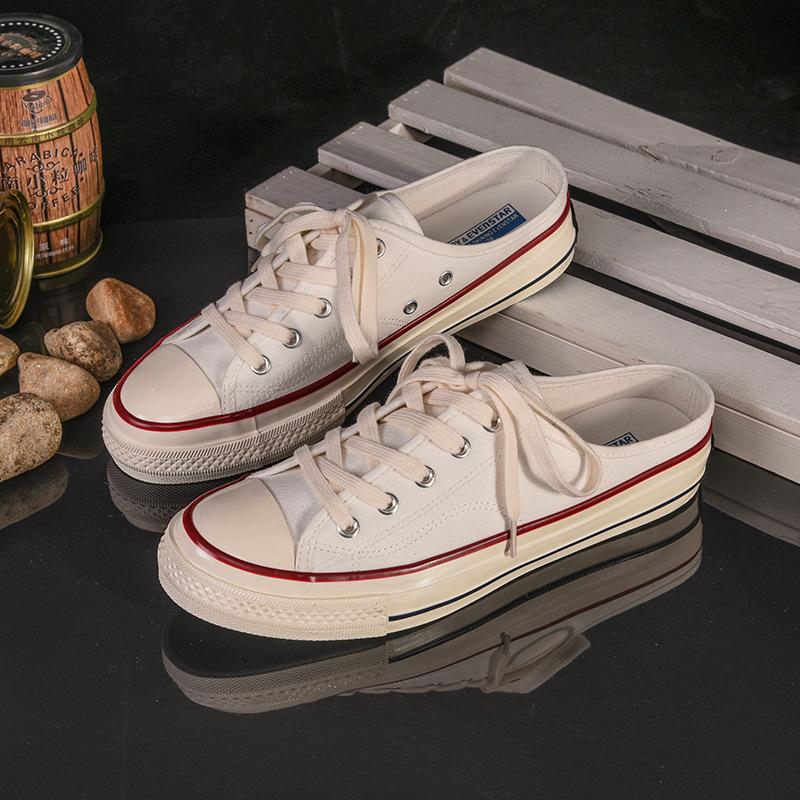 

Тапочки носить полутапочки холщовые без каблуков ленивые 203 35