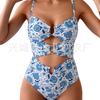 Women's One-piece Swimsuit, Button-down Bikini Sexy Swimsuit, Hollow Swimsuit.
