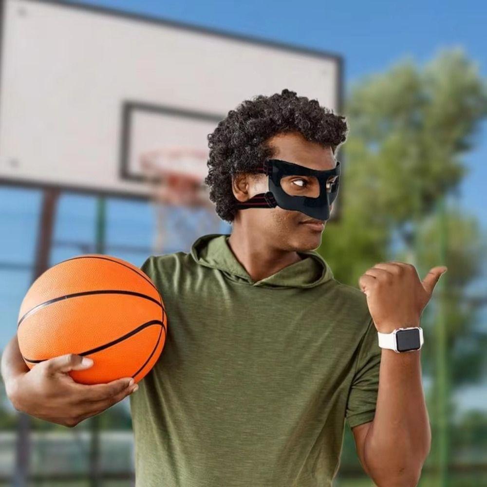 Black Basketball Adults Mask Elastic Strap Face Nose Protector Basketball Nose Guard  Basketball