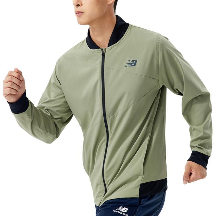 New Balance Sport Jacket Asia Sizing 'Green Black' Men's AMJ21010-OLF