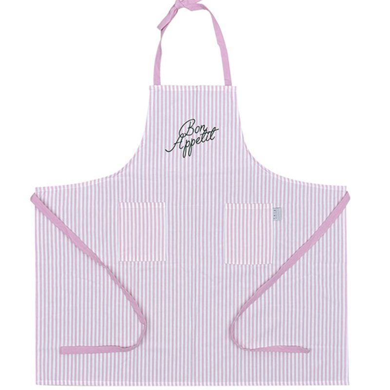 TWIG NEWYORK Pink Striped One-Piece Apron