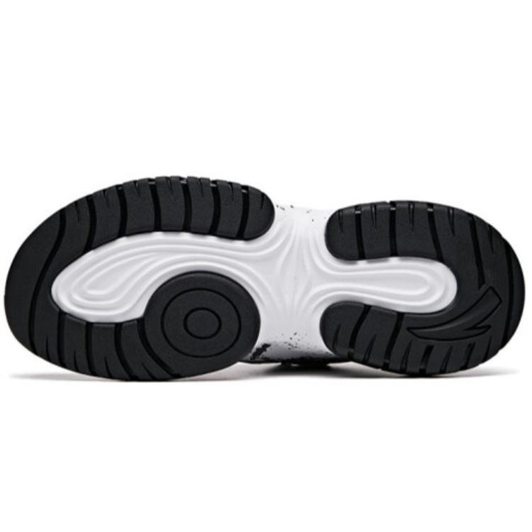 New Anta Cushioned Anti Slip And Wear Resistant Lightweight Low Top Chunky Sneakers Women's Black White Red 922027033-4