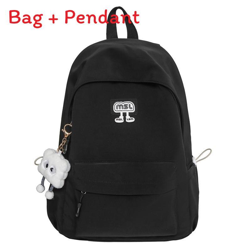 Girl Backpack For School With Breathable Nylon Material And Stylish Splicing Design