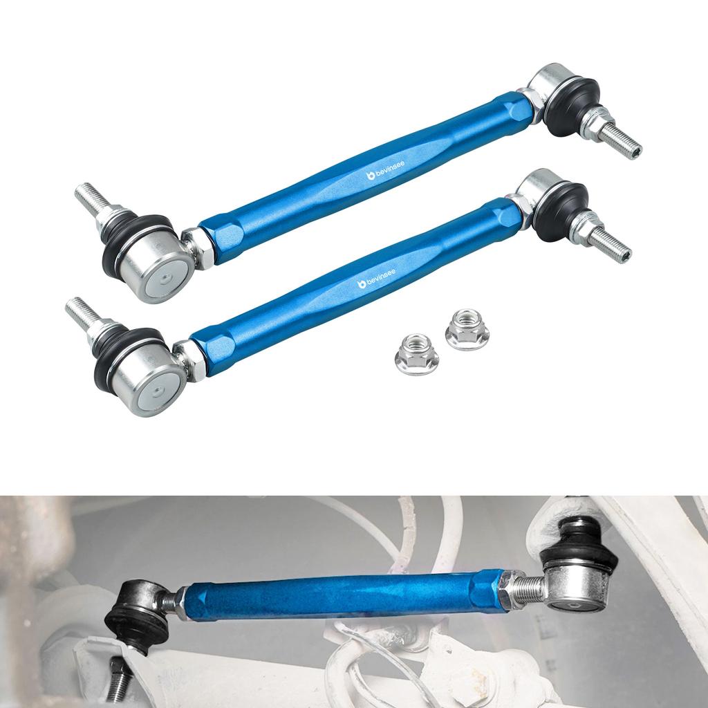 BEVINSEE Adjustable Front Sway Bar End Link Kit (245mm To 310mm), for BMW E46 Z4 E85/E86, Replace for 31356780847,31351095694