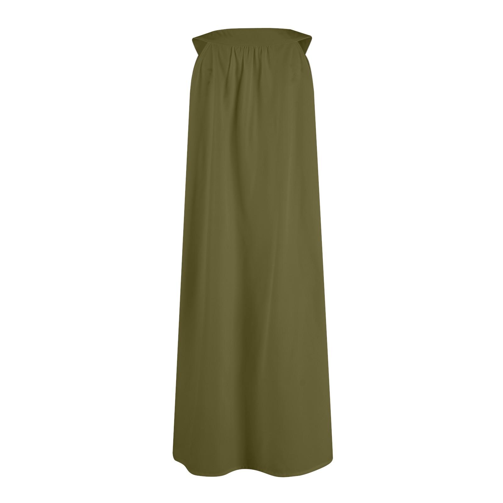 Женские модные легкие вечерние однотонные платья без рукавов с v-образным вырезом M — фото 6